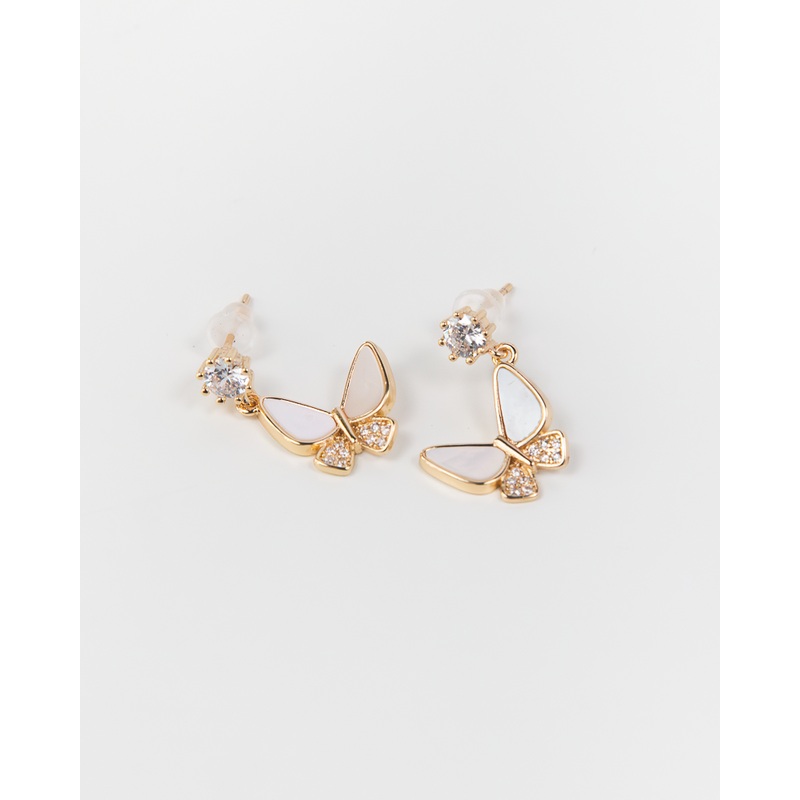 NYU NYU Opal Butterfly Stud Earrings
