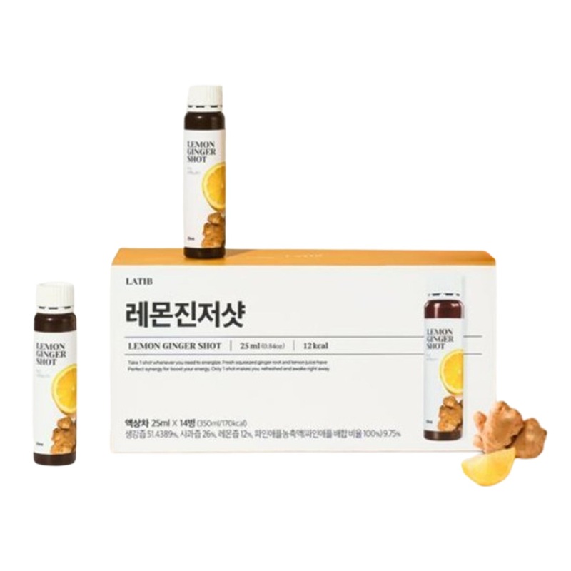 LATIB Lemon Ginger Shot 25ml  Choose 1 of 2 Types (14 pieces / 42 pieces) 14 pcs