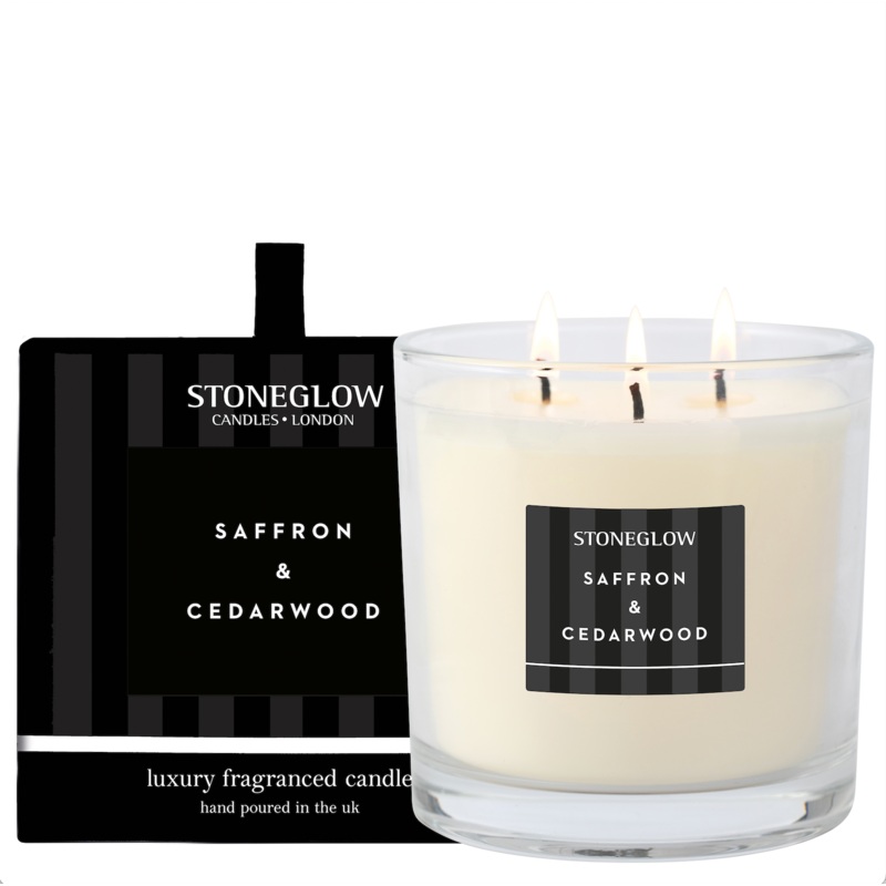 Stoneglow Modern Classics – Saffron & Cedarwood – 3-Wick Candle