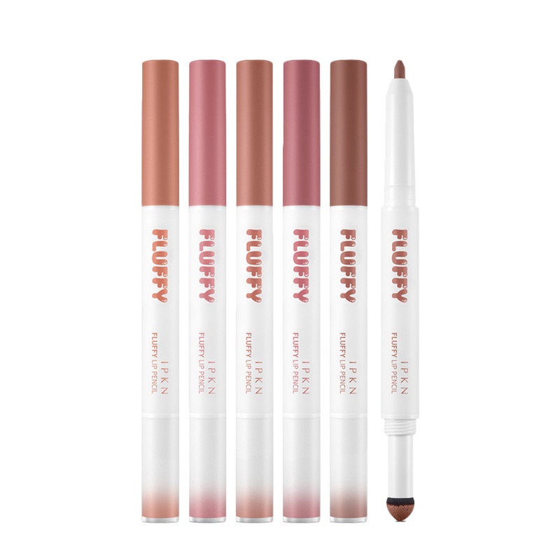 IPKN Fluffy Dual Lip Pencil 1.3g 8colors 01 Mining Peach