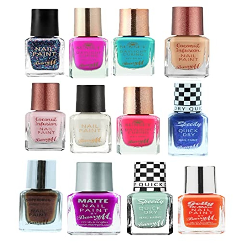 Barry M Nail Paint Polish Set 12 Piece Assorted Colours