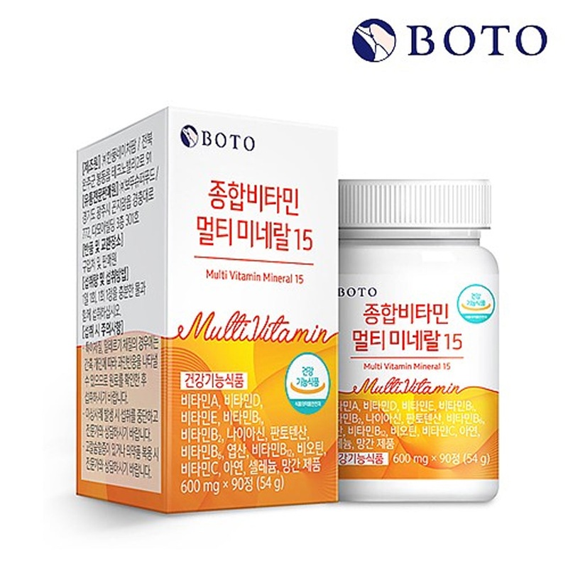 BOTO Multi Vitamin Mineral 15 600mg*90 Capsules