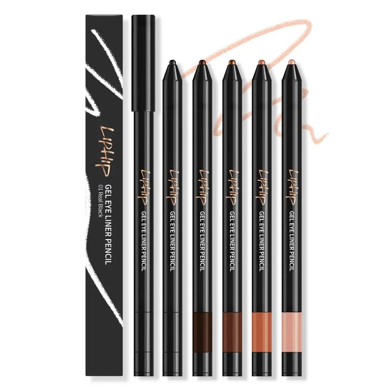LIPHIP Gel Eyeliner Pencil 0.4g 5 colors 01 Real Black