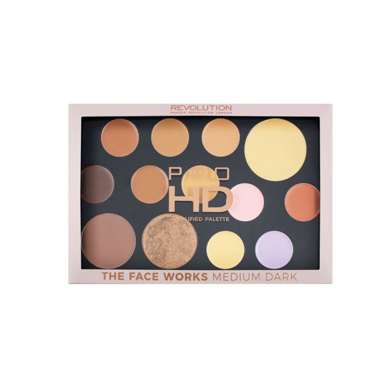 Revolution Pro HD Amplified Concealer Palette The Works Medium Dark