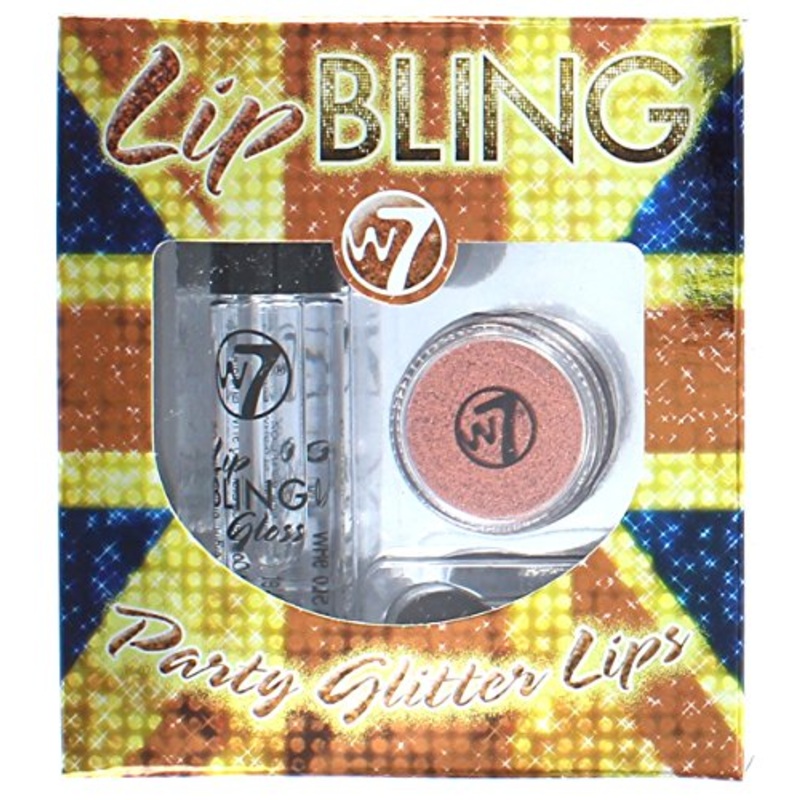 W7Lip Bling with Roll On Lip Gloss, Glitter Pot & Applicator Copper Pot
