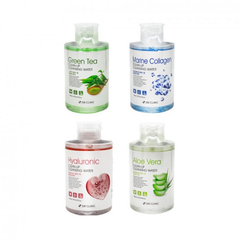 3W CLINIC Clean Up Cleansing Water 500ml Green Tea