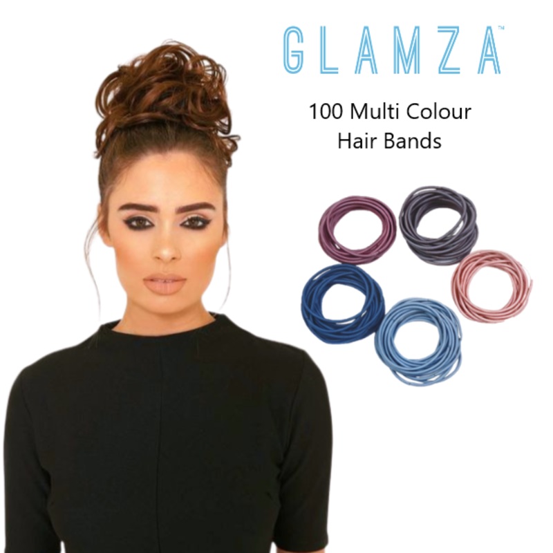 100 Multi-Coloured Elastic Hair Bands  Strong & Stretchy Hair Ties