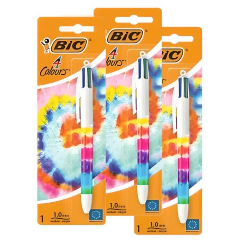 Bic 4 Colour Medium Retractable Ballpoint Pen 1.0mm – Blister Pack of 1 – Stationery x1