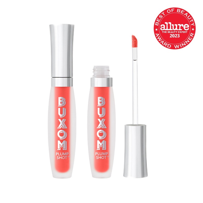Buxom Plump Shot Collagen-Infused Lip Serum Flush (Sheer Golden Pink Sparkle)