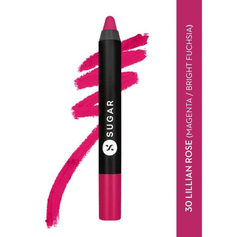 Matte As Hell Crayon Lipstick – 30 Lillian Rose (Magenta / Bright Fuchsia)