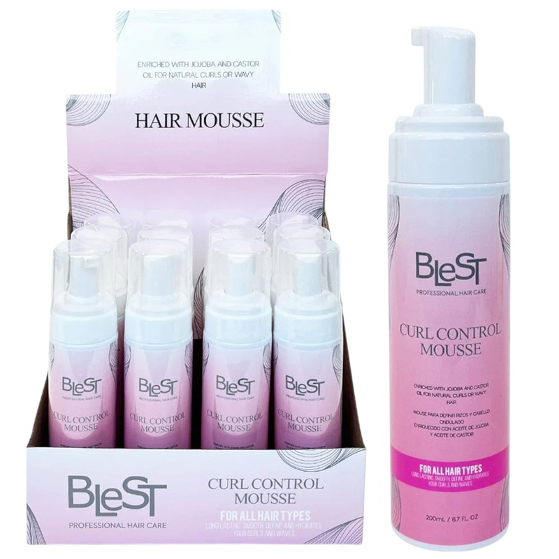 Blest Curl Control Mousse – Wholesale Display 12 Units (HM-790)