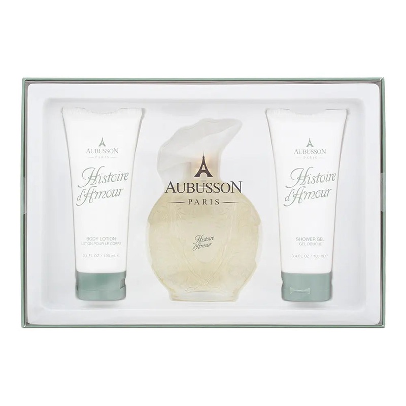 Aubusson Histoire D’amour 3 Piece Gift Set: Eau de Parfum 100ml – Body Lotion 100ml – Shower Gel 100ml