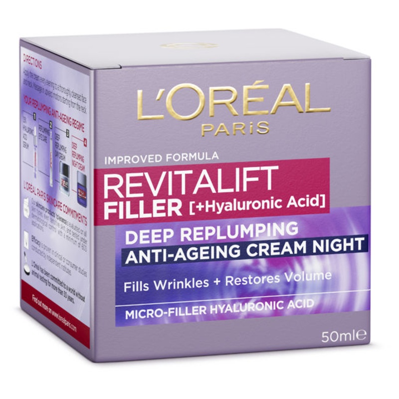 L’Oral Revitalift Filler Deep Replumping Anti Ageing Night Cream 50ml