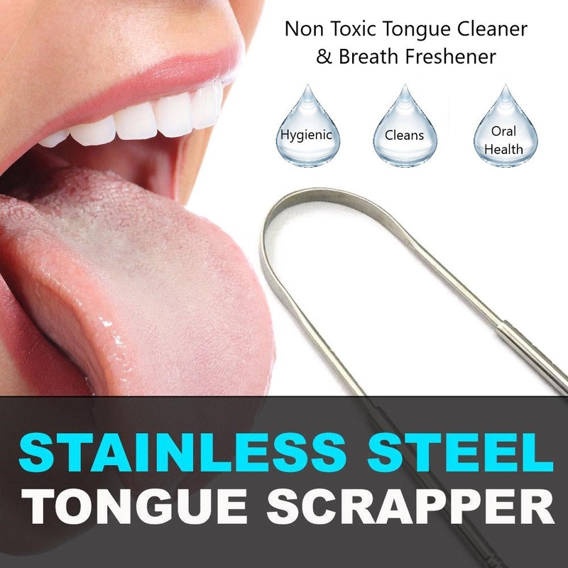 Glamza Stainless Steel Tongue Scraper  Ultimate Oral Hygiene Tool with Free UK Delivery