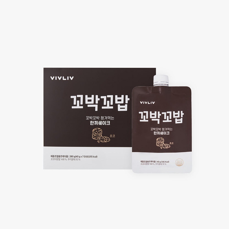 VIVLIV Kkobak Kkobab Protein Shake 40g x 7 Packs Choco