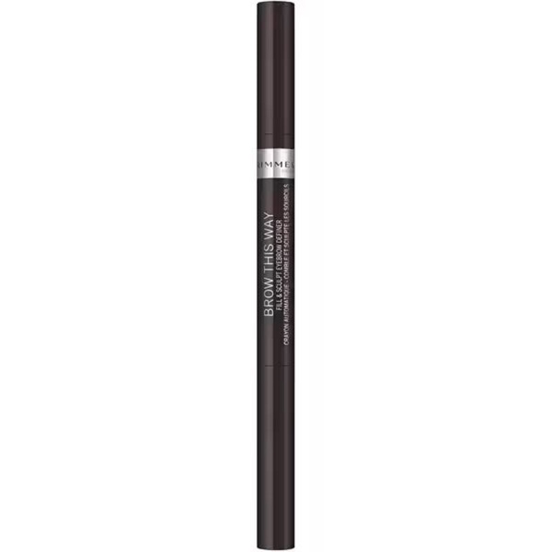 Rimmel London Brow This Way Fill & Sculpt Eyebrow Definer 004 Soft Black (Vegan)