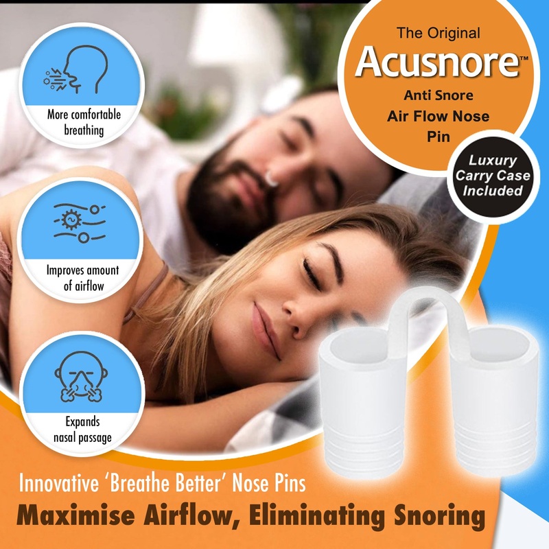 Acusnore Air Flow Nose Pins – Stop Snoring & Breathe Better | Free UK Delivery XS