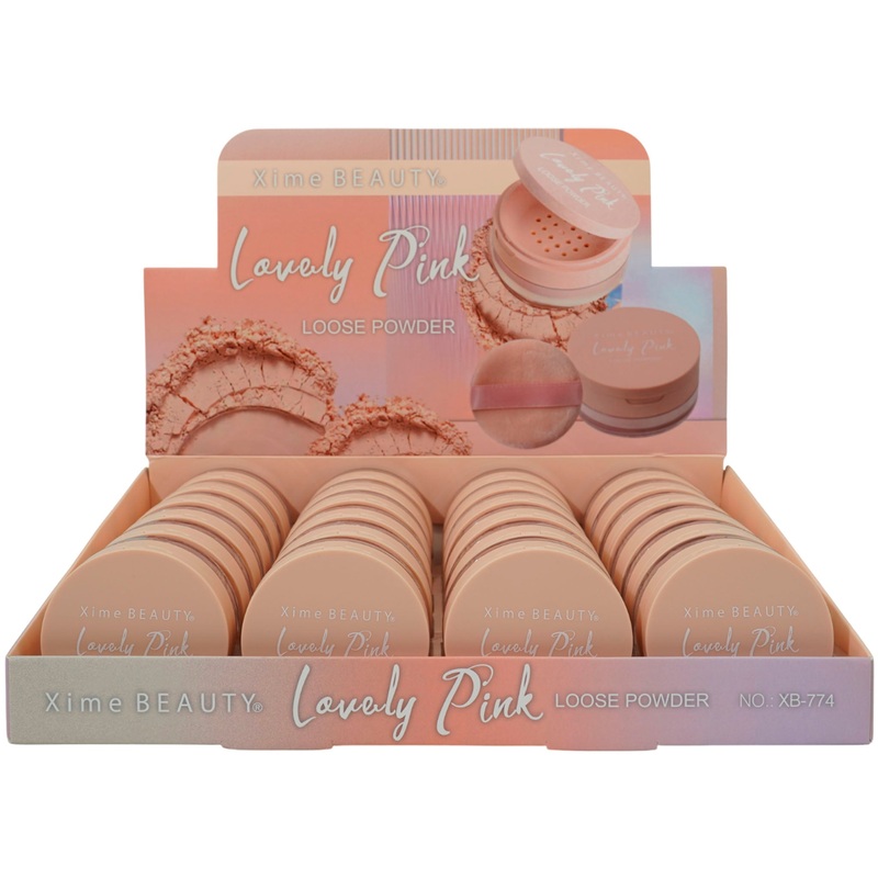 Xime Beauty Lovely Pink Loose Powder – Wholesale Display 24 Units (XB-774)