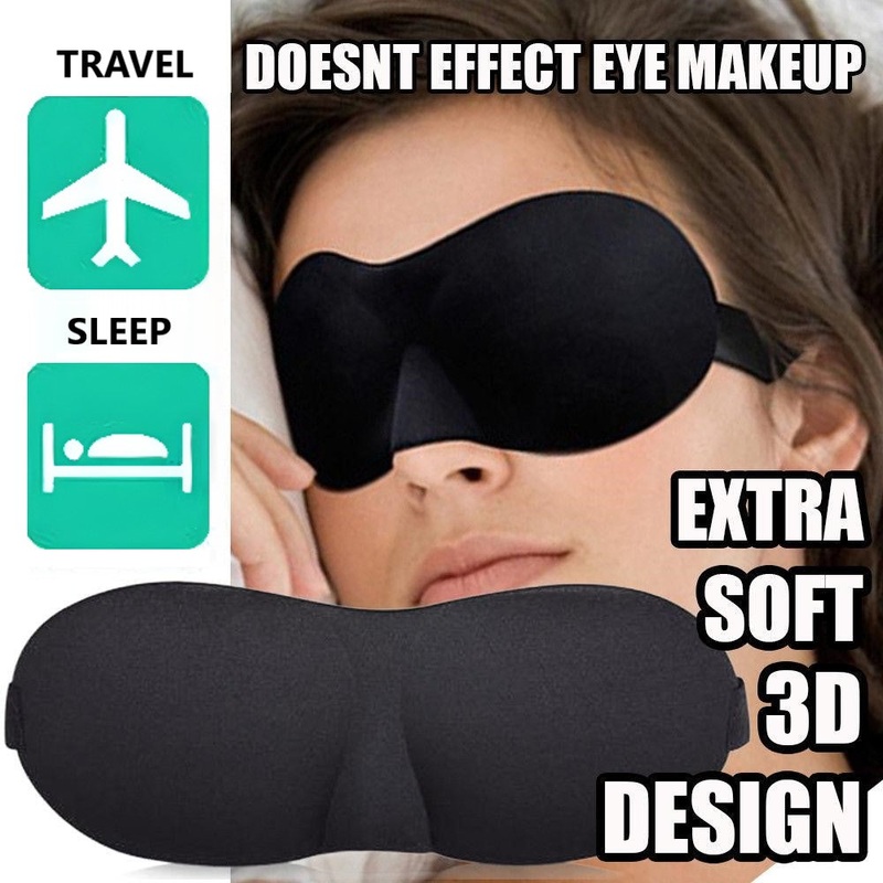 Glamza 3D Soft Padded Sleep Mask  Ultra Comfortable & Lightweight for Better Sleep x1 3D Padded
