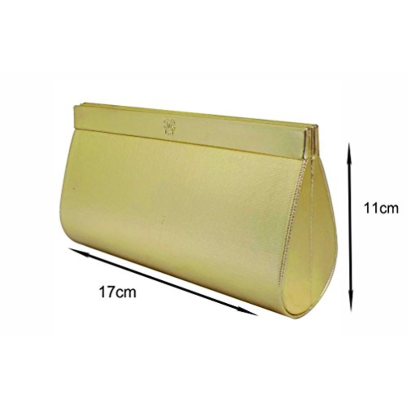 Guerlain Gold Ladies Clutch Bag Purse Fully Lined