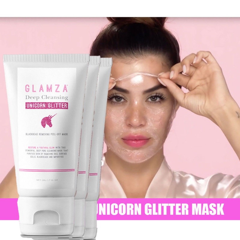 Glamza Unicorn Glitter Deep Cleansing Blackhead Peel-Off Masks  Free UK Postage x1 Tube