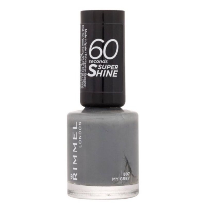 Rimmel London 60 Seconds Super Shine Nail Polish 807 My Grey