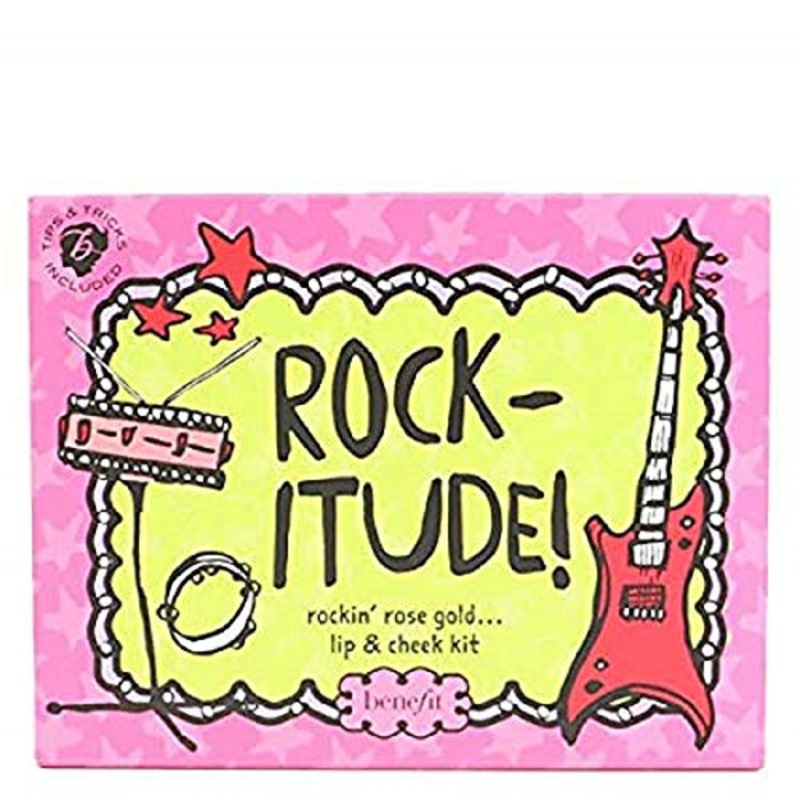 BENEFIT ROCKitude! Rockin’ Rose Gold Lip & Cheek Kit FESTIVE EDITION