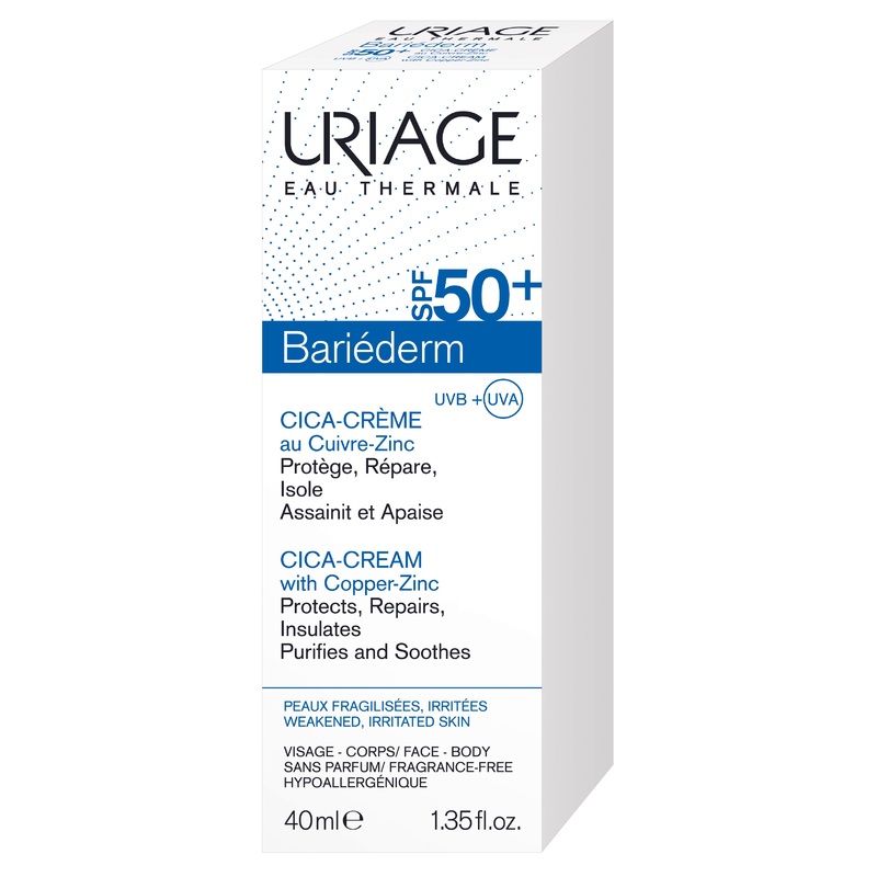 Bariderm Cica-Cream With Copper-Zinc SPF-50+ 40ml