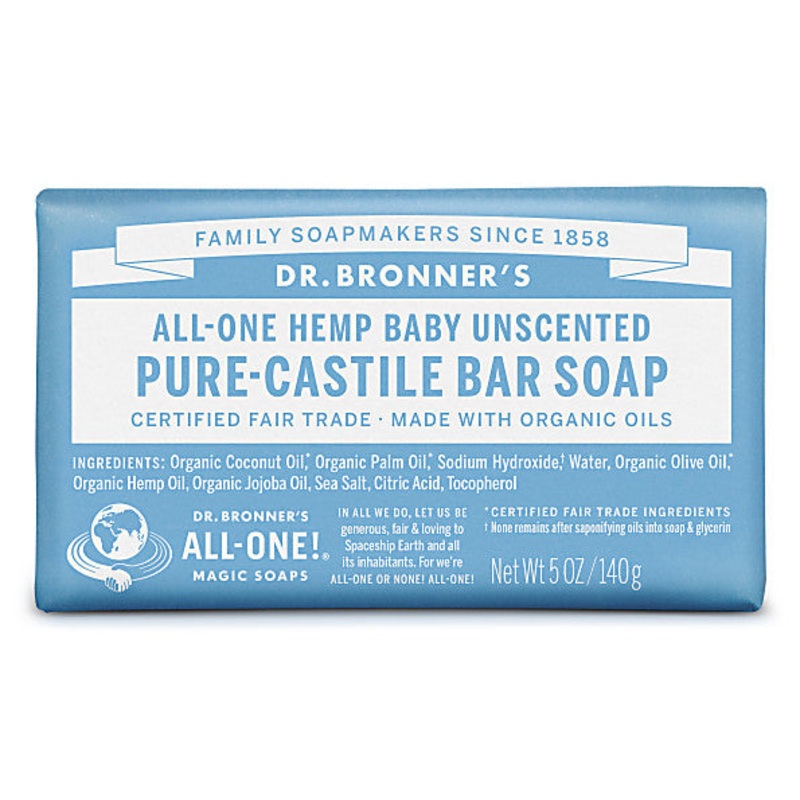 Pure-Castile Bar Soap – Baby Unscented 140g