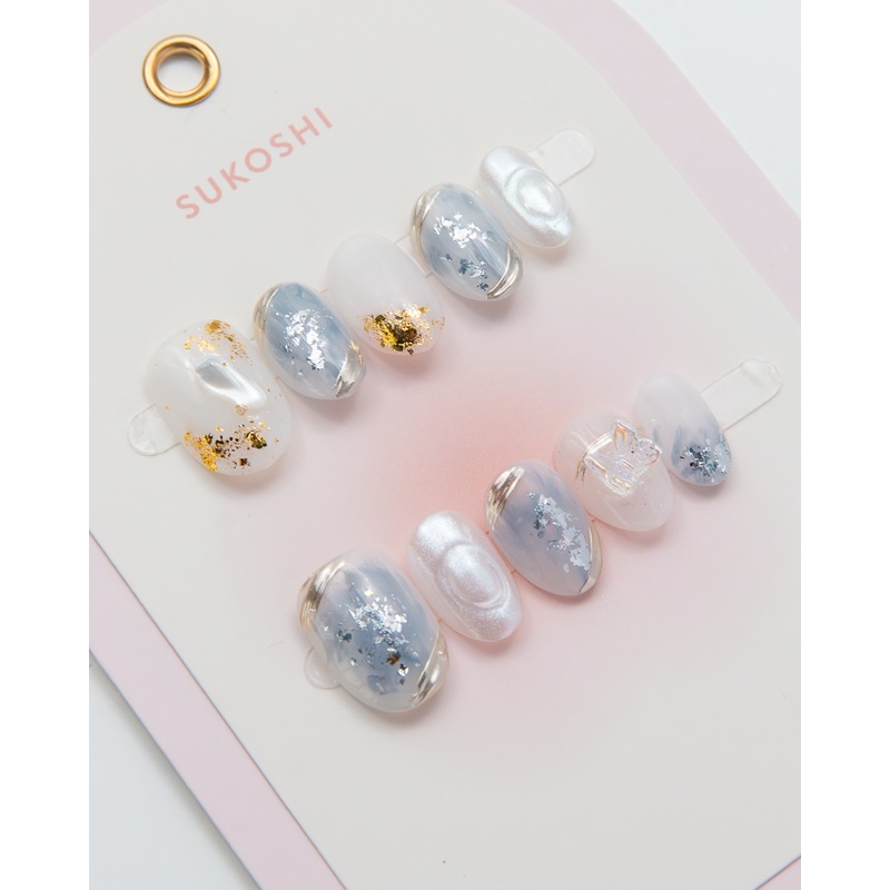 SUKOSHI Handmade Press-On Nails Fairy Dust Extra Small