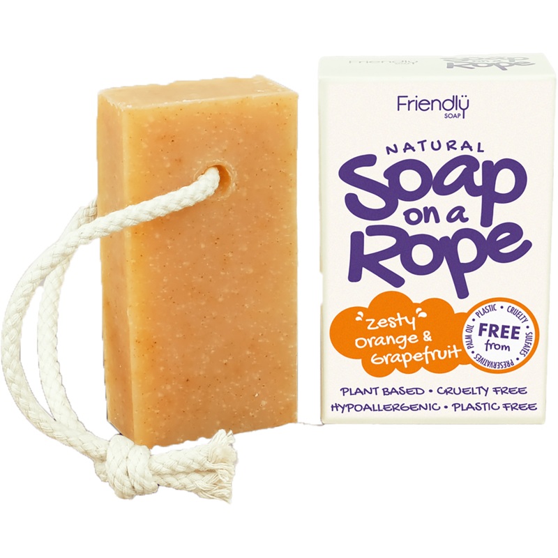 Natural Soap On A Rope | Orange & Grapefruit