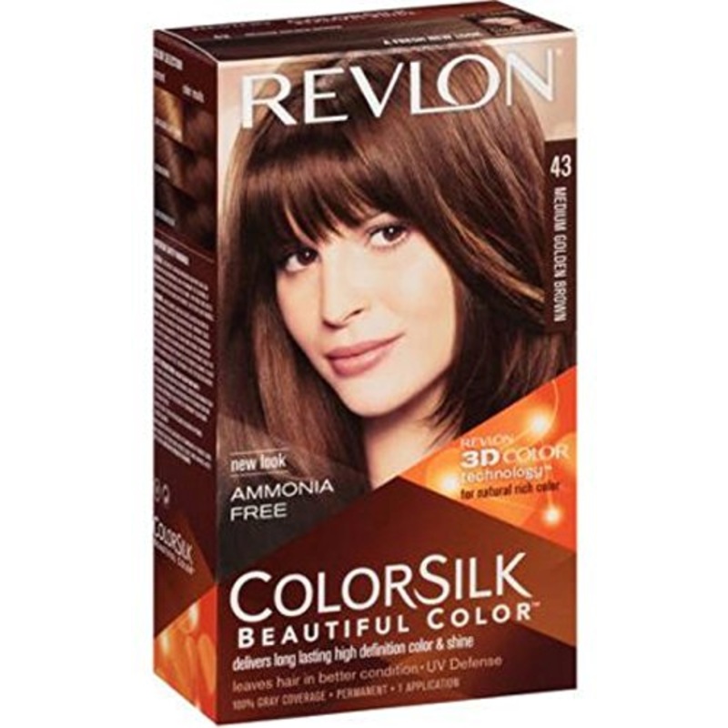 Revlon ColorSilk Hair Color [43] Medium Golden Brown 1 ea by Colorsilk