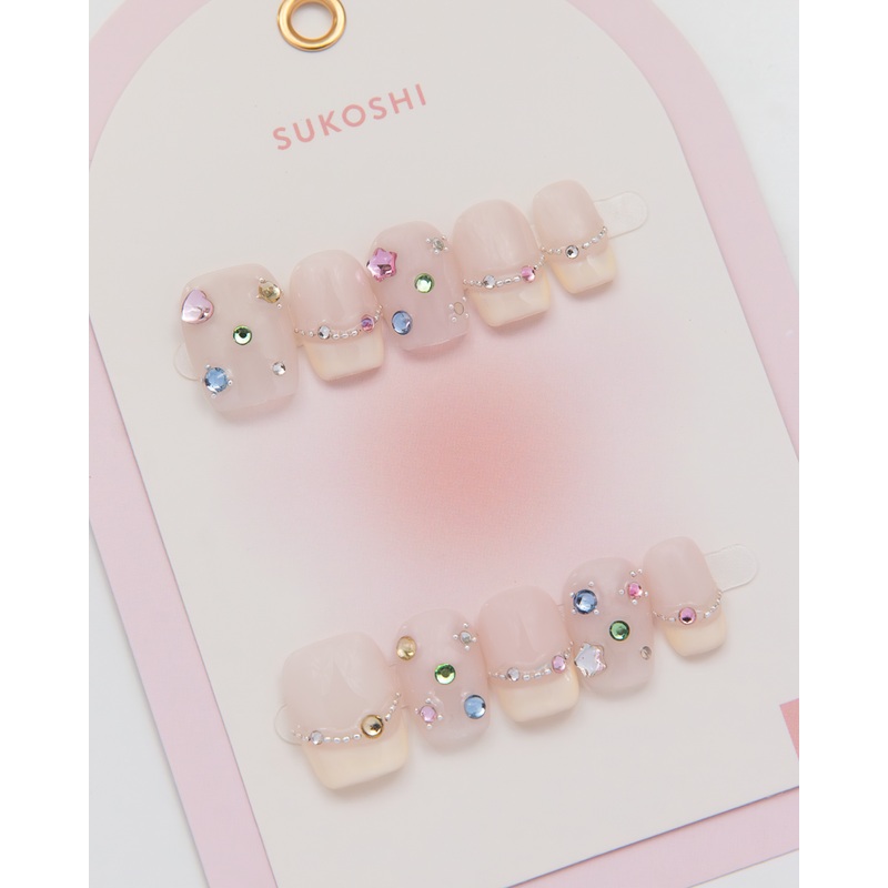 SUKOSHI Handmade Press-On Nails Gummy Bear Extra Small