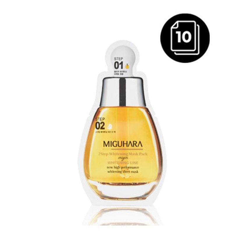 MIGUHARA 2 step Whitening Mask Pack Origin * 10ea