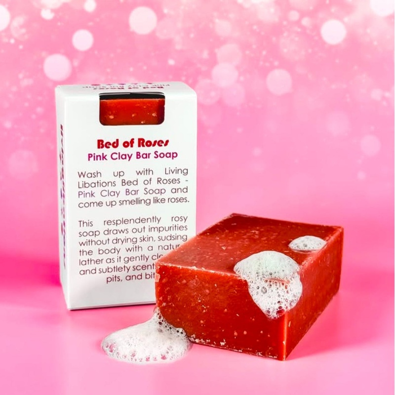 Bed of Roses Pink Clay Bar Soap – Living Libations
