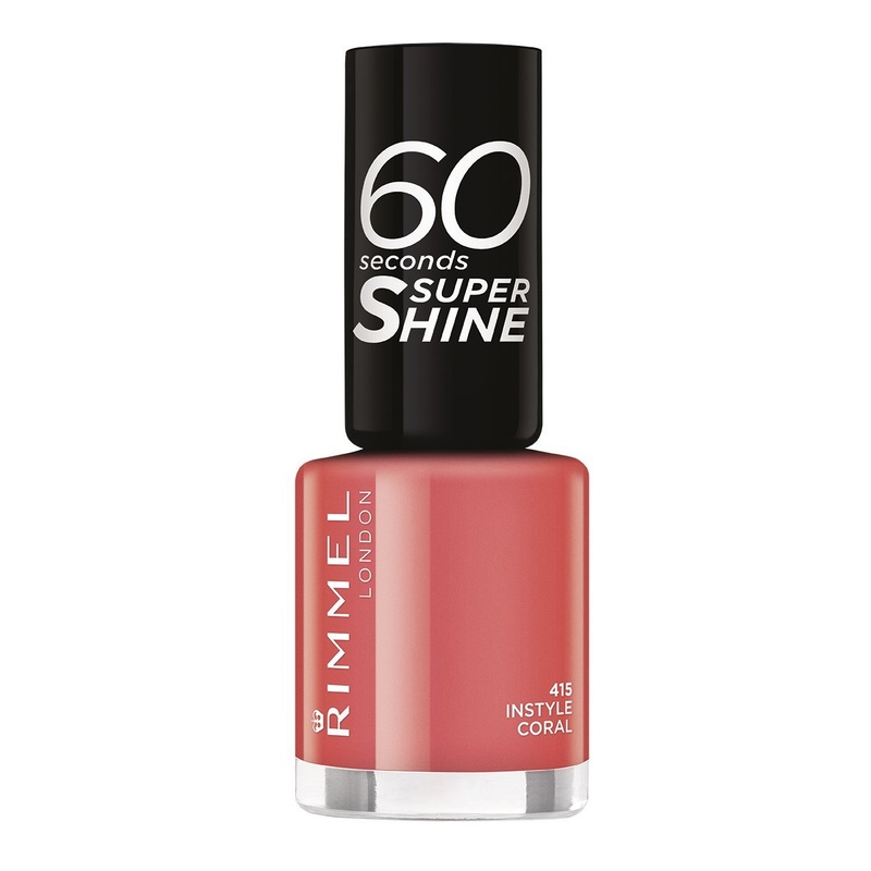 Rimmel 60 Seconds Super Shine Nail Polish 415 Instyle Coral