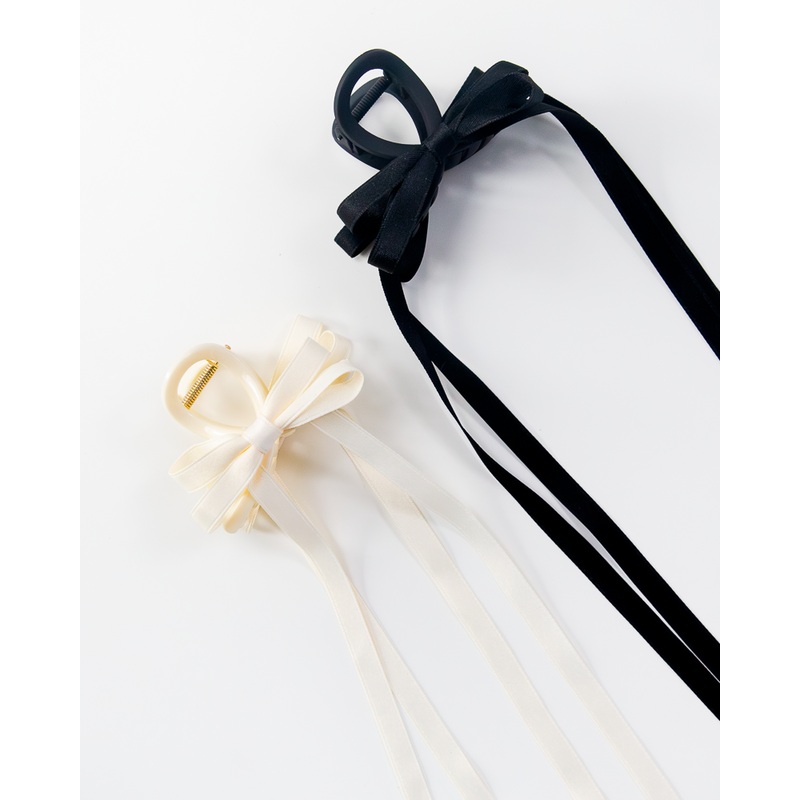 Ribbon Claw Clip Black