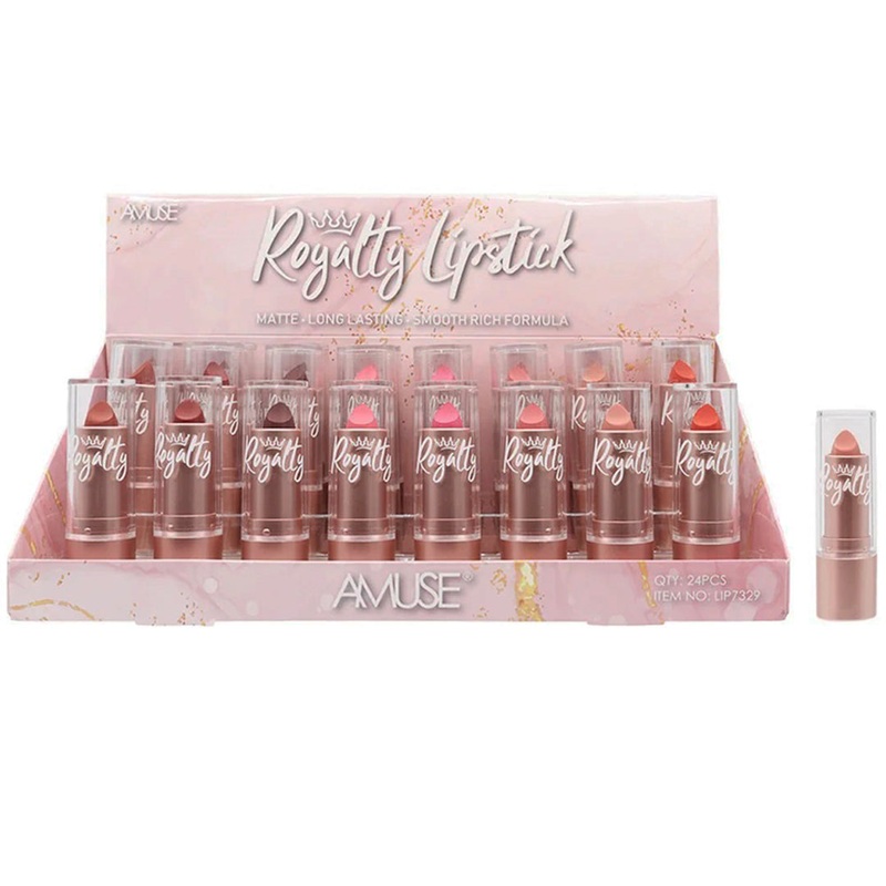 Amuse Royalty Lipstick – Wholesale Display 24 Units (LIP7329)