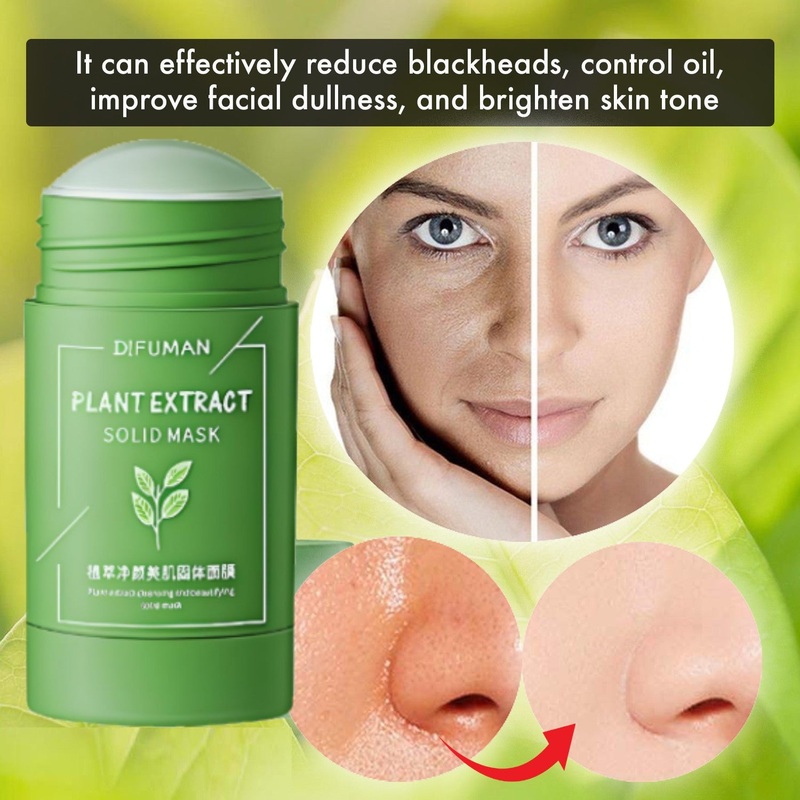 Difuman Green Tea & Aubergine Purifying Clay Mask Sticks  Deep Cleansing Skincare with Free UK Delivery Green Tea